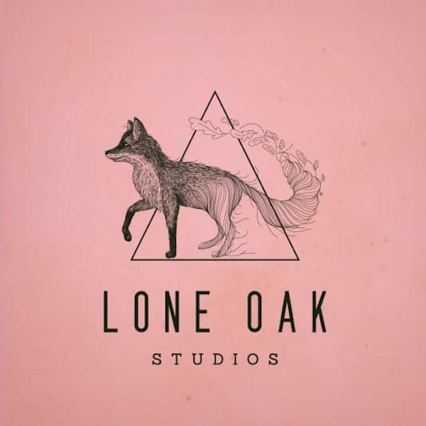 该品牌的狐狸标志设计：&#39；Lone Oak Studios；